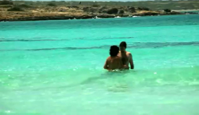 swimming at chrissi island swimming at chrissi island